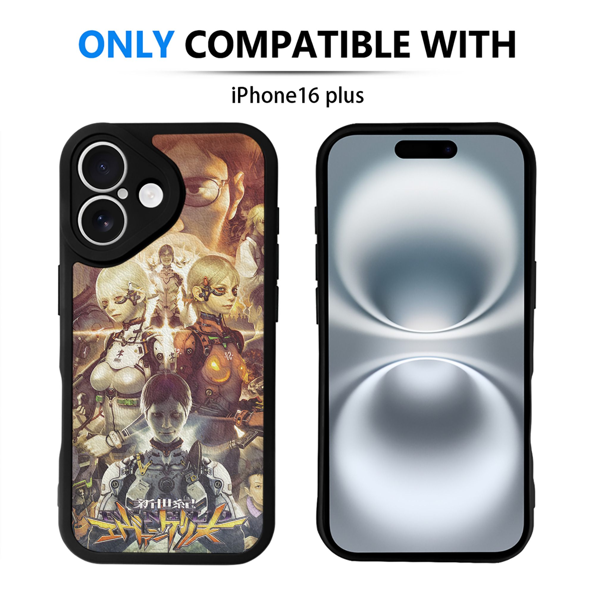 （画像用） EVA 新世紀エヴァンゲリオン 【iPhone 16シリーズ対応】シリコンスマホケース（レザー調） 材質：シリコン